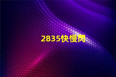 2835快慢閃