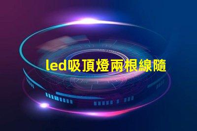 led吸頂燈兩根線隨便接么接線方式影響燈具安全性解析
