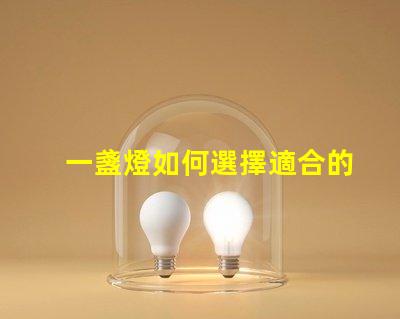 一盞燈如何選擇適合的高效LED燈具