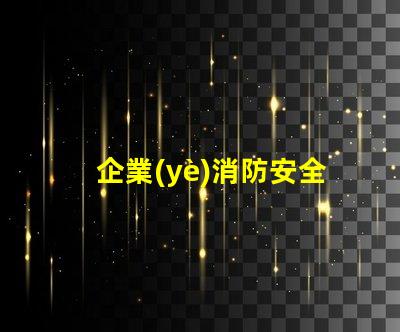 企業(yè)消防安全提高企業(yè)防火意識(shí)與應(yīng)急措施