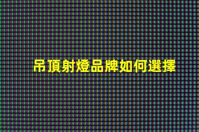 吊頂射燈品牌如何選擇最具性價比的頂尖品牌