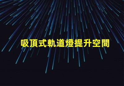 吸頂式軌道燈提升空間美感的照明解決方案