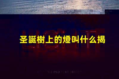 圣誕樹上的燈叫什么揭秘圣誕樹燈光的種類與選擇