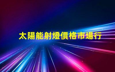 太陽能射燈價格市場行情與性價比深入分析