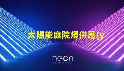 太陽能庭院燈供應(yīng)廠探尋高效能和耐用性的選擇