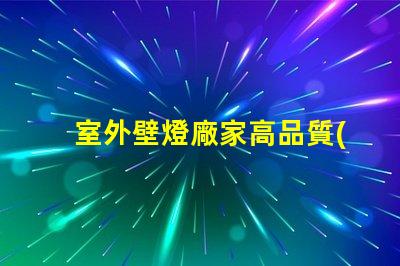 室外壁燈廠家高品質(zhì)照明解決方案提供商,你準(zhǔn)備好了嗎