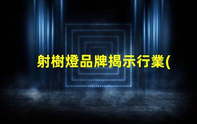 射樹燈品牌揭示行業(yè)領(lǐng)先品牌的選擇秘訣