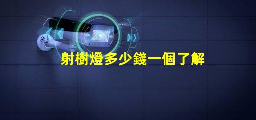 射樹燈多少錢一個了解射樹燈價格的市場趨勢