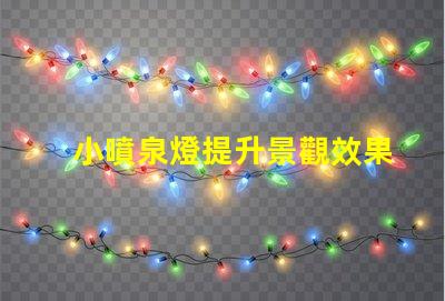 小噴泉燈提升景觀效果的完美選擇嗎