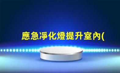 應急凈化燈提升室內(nèi)空氣質(zhì)量的關(guān)鍵設備