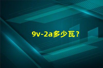 9v-2a多少瓦？